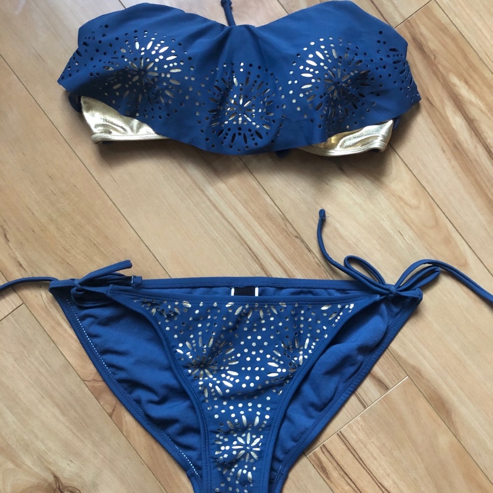 Blue and Gold Bikini